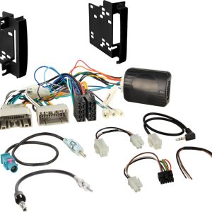 2-DIN Kit Dodge/ Jeep/ Chrysler stuurwielbediening met geluid bediening, multilead en 2 antenne adap