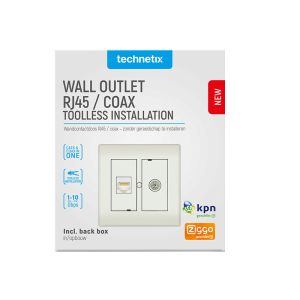 Technetix coax+internet wandcontactdoos